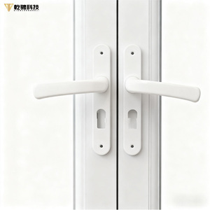 Set lengkap kunci gagang pintu utama aluminium, tahan cuaca Modern yang tahan cuaca untuk pintu rumah Anti korosi - Product Image 5