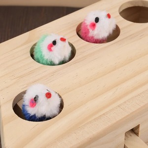 Gioco Interattivo in Legno per Gatti con Topolini Pop-up e Leve a Forma di Zampa, Stile Whack a Mole per Divertimento e Alleviamento della Noia - Product Image 4