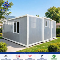 Maison conteneur extensible et empilable de 40 pieds ou 20 pieds, 4 chambres et 2 salles de bain, conforme aux normes australiennes, de la 4ème plus grande usine, avec 25 ans d'expérience, idéale pour les zones côtières