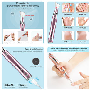 Pulidora de Uñas Recargable Tipo Pluma de 0-30000 RPM, Taladro Eléctrico para Uñas con Mango Tipo Pluma, Lima de Husillo para Pulir y Esmerilar con Brocas - Product Image 5