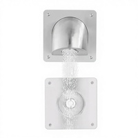 Nouvelle Mitigeur de Douche Mural en Acier Inoxydable 304 à Poignée Unique Anti-accrochage, avec Robinet Dissimulé pour Eau Chaude et Froide