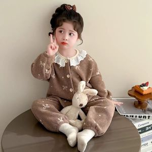Nuevo Conjunto de Ropa de Abrigo para Niños - Estilo Otoño e Invierno - <span class=keywords><strong>Pijama</strong></span> con Cárdigan para Niños y Niñas - Ropa de Casa para Bebés - Nuevo Conjunto - Product Image 4
