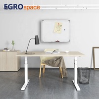 Bureau assis-debout motorisé ergonomique double EGROspace avec cadre de mobilier réglable en hauteur