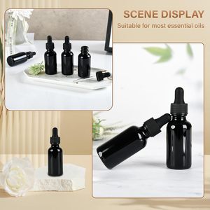 OEM High Quality <b>Black</b> Glass Bottles 5ml 10ml 30ml 50ml 100ml Spray <b>Pump</b> Dropper for Essential Oils - Product Image 4