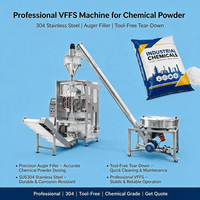 Machine de remplissage et de scellage verticale professionnelle VFFS pour poudre chimique, remplisseur à vis sans fin de précision, démontage sans outil, 304