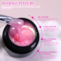 Gel UV professionnel pour salon de manucure, sans HEMA, sans TPO, gel dur de construction pour ongles effet sirène, 1 kg, collection de gels dur pour ongles, gels poly pour ongles
