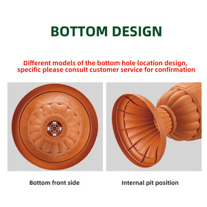 <span class=keywords><strong>Macetas</strong></span> Decorativas Altas, Ligeras y Duraderas para Jardín o Patio de Hotel, Diseño Artístico en Forma de Copa Irregular, Material PP - Product Image 2