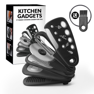 Juego de utensilios de cocina de 10 piezas, juego de herramientas de cocina multifuncionales con pelador, rallador, picador, cortador de pizza y juego de especias para la cocina - Product Image 4