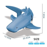 Jouet télécommandé en plastique, étanche, en forme de requin, poisson nageur, vitesse de Simulation, avec télécommande électrique, animaux, pour enfants, 50/2.4G, été