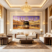 Peinture en porcelaine cristal marocaine islamique vintage, art mural lanternes et arcs, décoration murale luxueuse pour maison