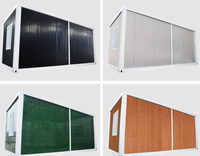 Maison préfabriquée écologique en conteneur de 20 pieds, espace de vie mobile extensible avec tôle d'acier colorée et design minimaliste moderne