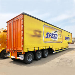 Remolques de Doble Eje para Camiones de Acero, Remolques de Plataforma con Cortina Lateral Super Link, en Venta, Semirremolque de 3 Ejes, 40-50T - Product Image 6