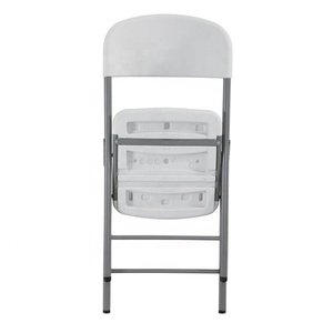 Sillas plegables portátiles de plástico blanco para exteriores, venta al por mayor - Product Image 4