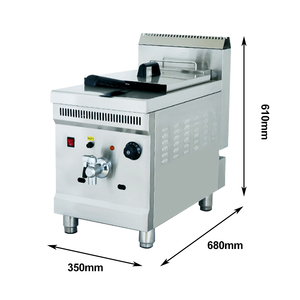 Vente en gros 18L professionnel <span class=keywords><strong>Friteuse</strong></span> à gaz Propaan Grande <span class=keywords><strong>friteuse</strong></span> à gaz commerciale pour poulet avec robinet de vidange - Product Image 4