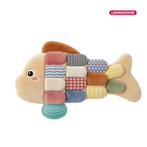 Flip Fish, Peluche de Animal, Libro Suave <span class=keywords><strong>para</strong></span> Bebés, Juguetes con Patrones Relajantes <span class=keywords><strong>para</strong></span> <span class=keywords><strong>Dormir</strong></span>, Juguetes Sensoriales Infantiles Multitexturizados y Sonoros - Product Image 1