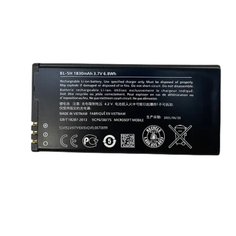 Batteria RUIXI 1830mAh batteria BL-5H per Nokia Lumia 630 636 638 635 BL5H per Nokia RM-978 RM-1010 batterie del telefono cellulare