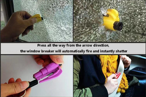 Аварийный брелок-инструмент для экстренного выхода из автомобиля 2-в-1: резак и стеклобой из АБС-пластика, снаряжение для безопасности (для iPhone 15 Pro Max) - Product Image 6