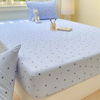 Ensemble de trois pièces de draps-housses en gaze double épaisseur froissée en coton de qualité supérieure