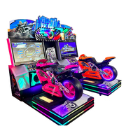 Machine de jeu vidéo à pièces 5DX pour 2 joueurs, simulateur de course automobile, machine de jeu de course