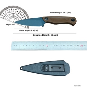 Couteau de poche pliant multi-usage 19 cm, lame CPM MagnaCut, pointe lance, bord plat, manche en lin industriel, pour camping en extérieur, DIY, OEM - Product Image 6