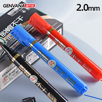 GENVANA Marcador Permanente Personalizado de Alta Durabilidad, Punta de Fibra de 2.0mm, Tinta Resistente al Agua, Material PLA, Proveedor OEM/ODM al por Mayor