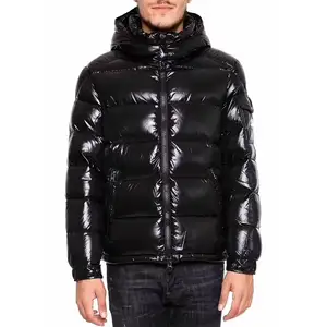 Plus Size Jassen Lange Mouw Korte Ontwerp Glanzende Padding Effect Winterjas Puffer Jas Voor Mannen