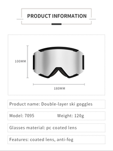 <span class=keywords><strong>Gafas</strong></span> de Esquí de Montaña Unisex Nuevas al por Mayor, <span class=keywords><strong>Gafas</strong></span> Deportivas con Doble Capa Antivaho y Protección UV para Esquí y Escalada al Aire Libre - Product Image 6