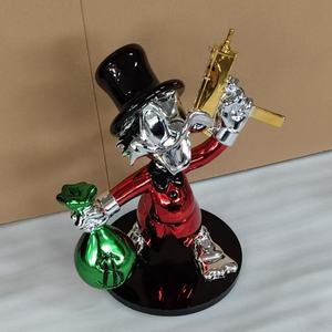 Özel altın kırmızı ördek reçine sanat heykeller zarif hayvan ev dekor süsler el işi reçine sanat - Product Image 3