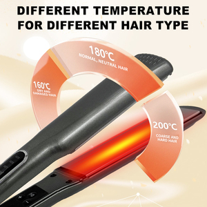 Plancha <span class=keywords><strong>de</strong></span> <span class=keywords><strong>Pelo</strong></span> Profesional 2 en 1 <span class=keywords><strong>de</strong></span> <span class=keywords><strong>Titanio</strong></span> con Iones Negativos, Personalizada en Color Negro - Product Image 6