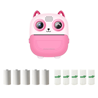 Appareil photo instantané thermique pour enfants, papier photo, cadeau d'anniversaire, mini appareil photo numérique pour garçons, imprimante S5 AI
