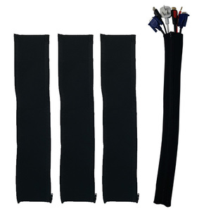 Organizzatore di Cavi in Neoprene Personalizzato, Set da 4, 19-20 Pollici, Protezione Cavi con Cerniera per Gestione Cavi di Scrivania, Computer e TV - Product Image 1