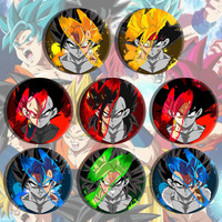 Badge en métal Goku Super Saiyan, imprimé sérigraphié, technique de marquage, cadeau d'affaires rond