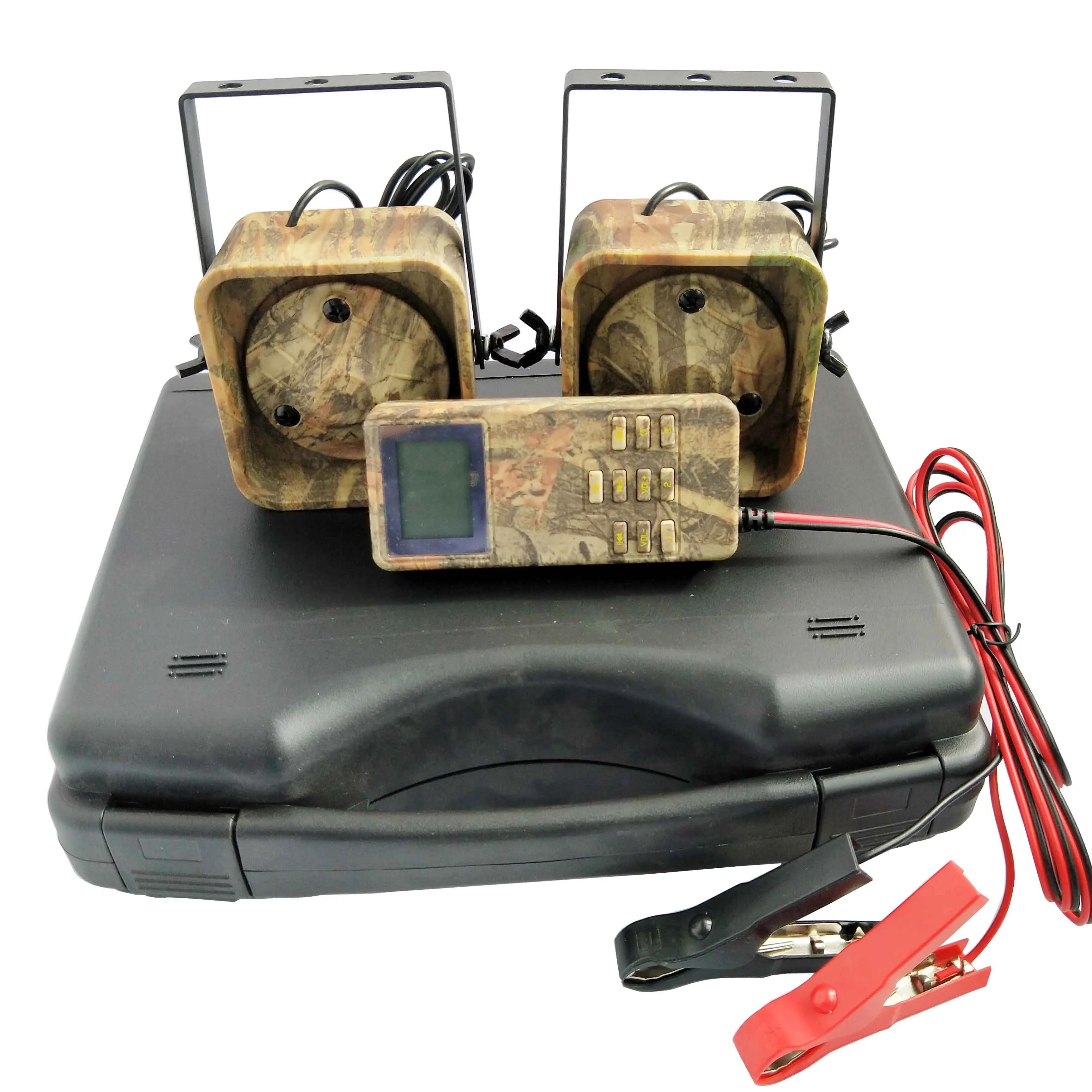 Meilleure vente chasse leurre produits accessoire oiseau dispositif Machine 2 50W haut-parleur électronique appel oiseaux dispositif de tir