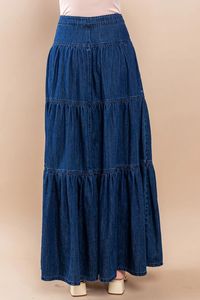 <span class=keywords><strong>Gonna</strong></span> Lunga Estiva Sexy e Casual in Denim Vintage a <span class=keywords><strong>Vita</strong></span> <span class=keywords><strong>Bassa</strong></span> per Donne, Stile Europeo e Americano, Versatile per Vacanze - Product Image 2