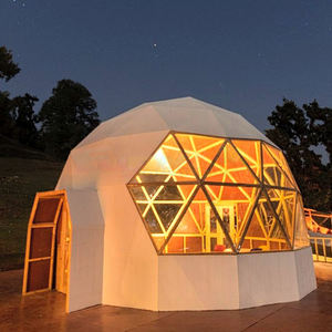 Dômes de glamping de luxe personnalisés pour 12 personnes, tentes de réception pour événements, mariages, etc., avec porte en verre. - Product Image 2