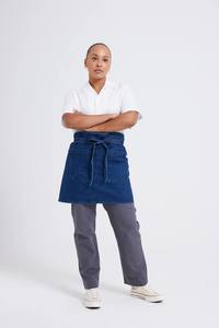 Denim Bistro Café <span class=keywords><strong>Tablier</strong></span> Coton <span class=keywords><strong>Professionnel</strong></span> Demi <span class=keywords><strong>Tablier</strong></span> De Cuisine Durable Taille Servir Chef Serveur Demi <span class=keywords><strong>Tablier</strong></span> En Denim - Product Image 4