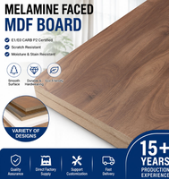 Panneau MDF mélaminé 4x8 pieds, qualité E1, grain de bois synchronisé pour meubles de cuisine