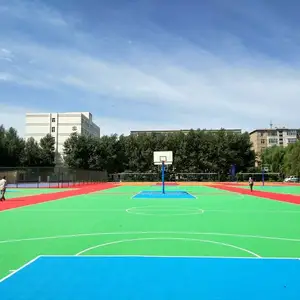 Interlocking Outdoor Sports Flooring Modular Basketball Court