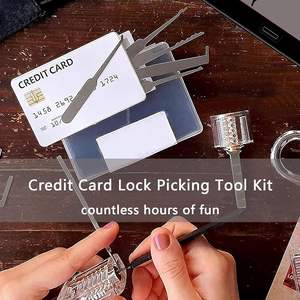 Hoge Kwaliteit Huanyu Blauwe 17-delige Universele Lockpick Set Transparante Afzuigkap Slotenmaker Training <span class=keywords><strong>Tools</strong></span> Benodigdheden - Product Image 4