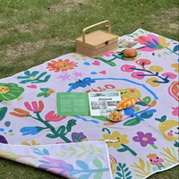 Poche pique-nique étanche plage couverture tapis sans sable couverture Camping extérieur pique-nique tente couverture pliante literie pour Logo personnalisé