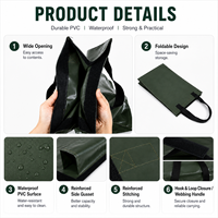 Sac durable en bâche PVC renforcée, grande capacité, idéal pour électriciens et charpentiers