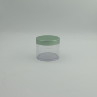 Emballage cosmétique en plastique PETG transparent pots à face droite conteneur cosmétique crème pour le visage beurre de corps pot de soins de la peau avec couvercles