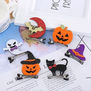 New Arrival Cheap Wholesale Halloween Children hair clip accessories hair bows hairpin