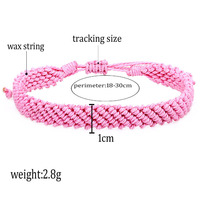Bracelets d'été étanches Macrame coloré pour hommes Amitié Ligne cirée Ajuster Surfer Bracelet tissé