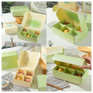 Bán Buôn Tùy Chỉnh Thiết Kế Logo Cấp Thực Phẩm In Ấn Có Thể Gập Lại Bánh Thực Phẩm Biscuit Bánh Mì Pastry Donut Macaron Giấy Bao Bì Hộp - Product Image 1