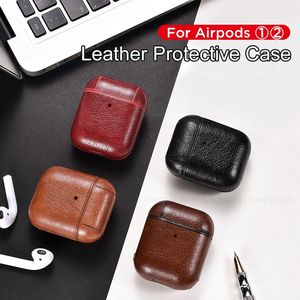 Funda de Cuero PU de Lujo para Auriculares Air BT, Accesorios para Pods <span class=keywords><strong>1</strong></span> 2, Funda Protectora de Cuero para Auriculares - Product Image 6
