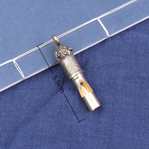 1 ud. Llavero de latón con silbato de los 12 animales del zodíaco chino, adecuado para hombres y mujeres, para llaves de coche, bolsos, colgantes decorativos, silbatos - Product Image 4