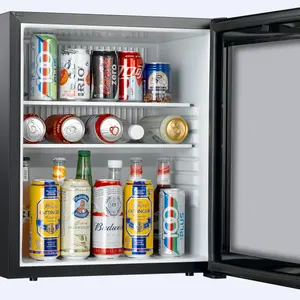 Mini refrigerador de hotel de una sola puerta de 60 litros, barra de bar, portátil, absorción de 4 niveles, rentabilidad ultra alta