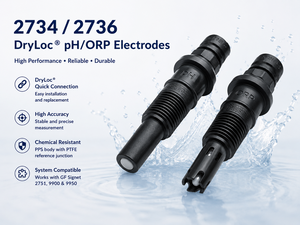 Électrodes DryLoc pH ORP 2734 2736 pour le traitement de l'eau, les processus industriels, la surveillance chimique et des eaux usées - Product Image 1