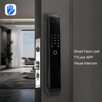 Meilleur prix - Serrure de porte intelligente à reconnaissance faciale 3D - Application WiFi - Clé numérique par empreinte digitale - Entrée sans clé - Caméra - Sonnette de porte